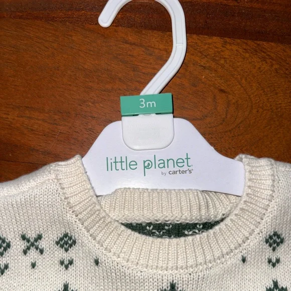 Little Planet Green and Cream Kids Matching Set - Picture 2 of 2